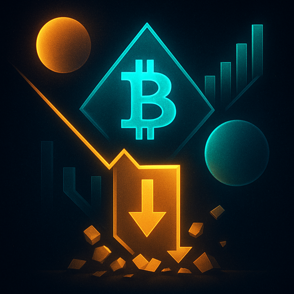 Abstract digital art representing Bitcoin Drops Below $60K as Regulatory Concerns Rise: What It Means