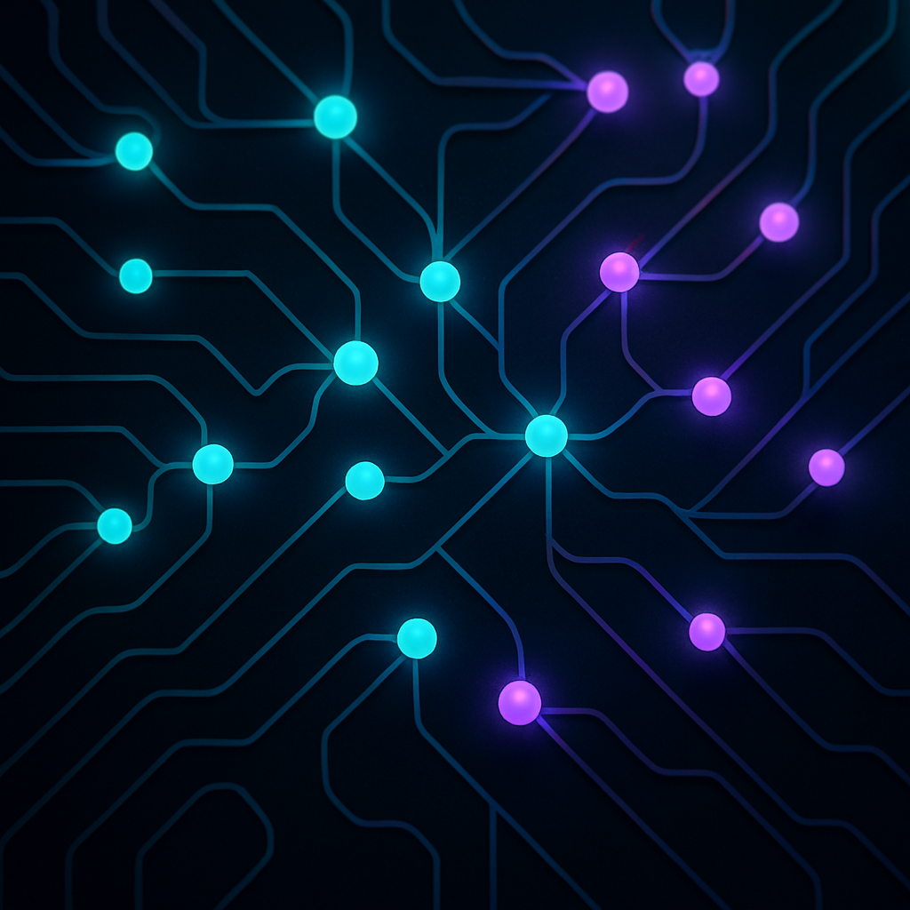 Abstract digital art for ai and crypto markets
