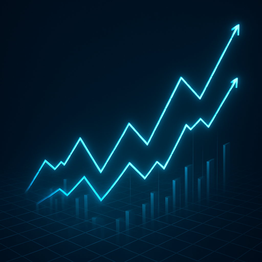 Abstract digital art for how to read crypto charts